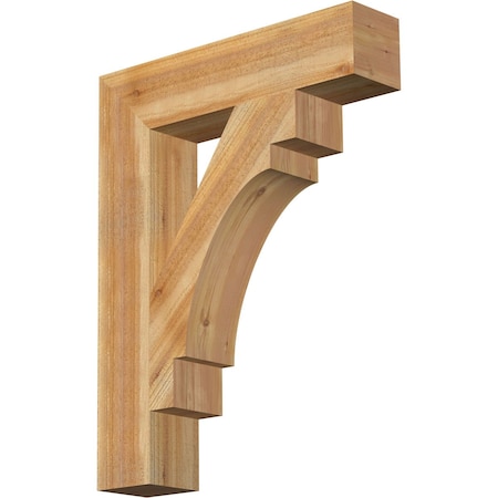 Merced Block Rough Sawn Bracket, Western Red Cedar, 6"W x 28"D x 36"H